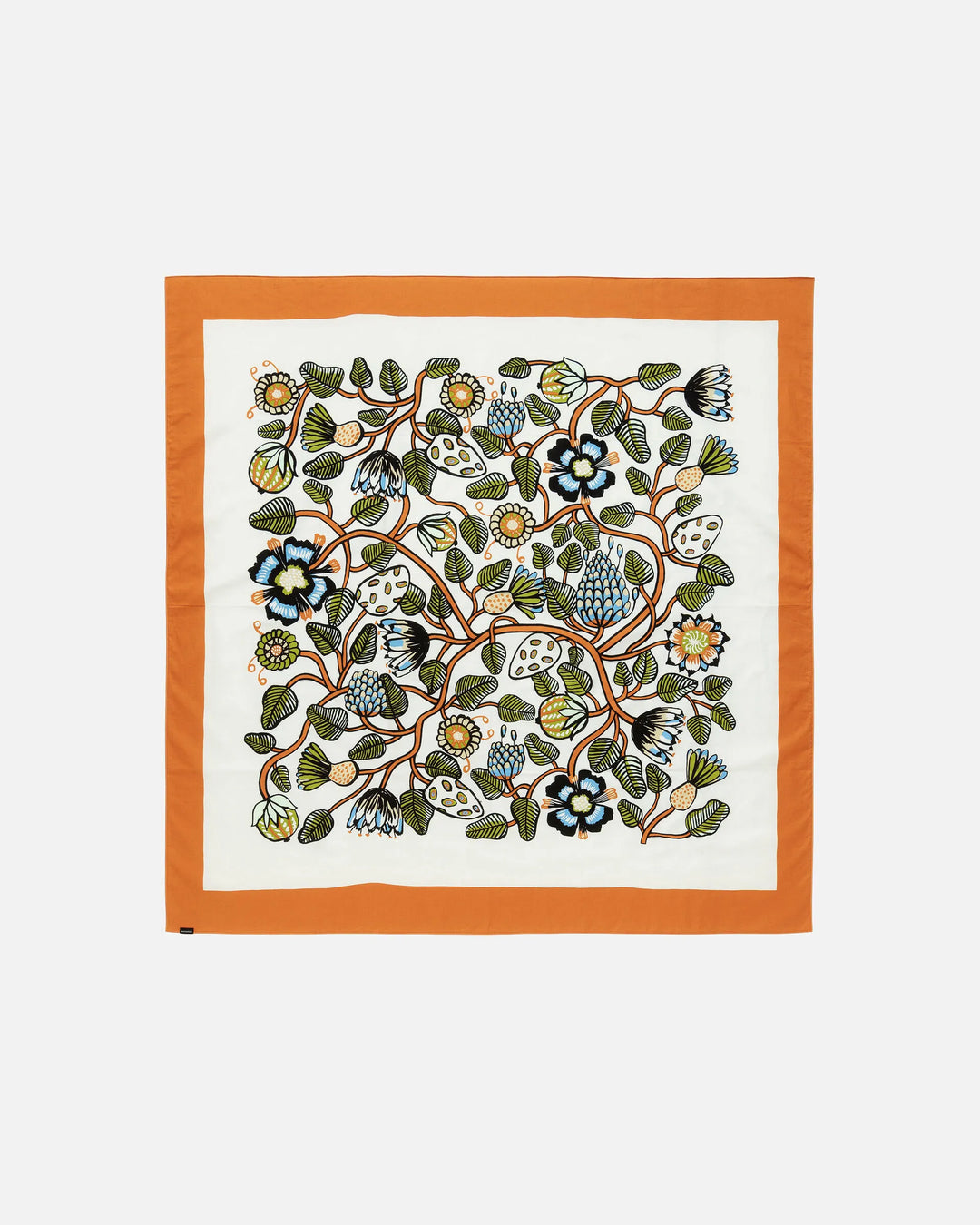 Tiara Tablecloth | 55"x55" | Orange Green Multi