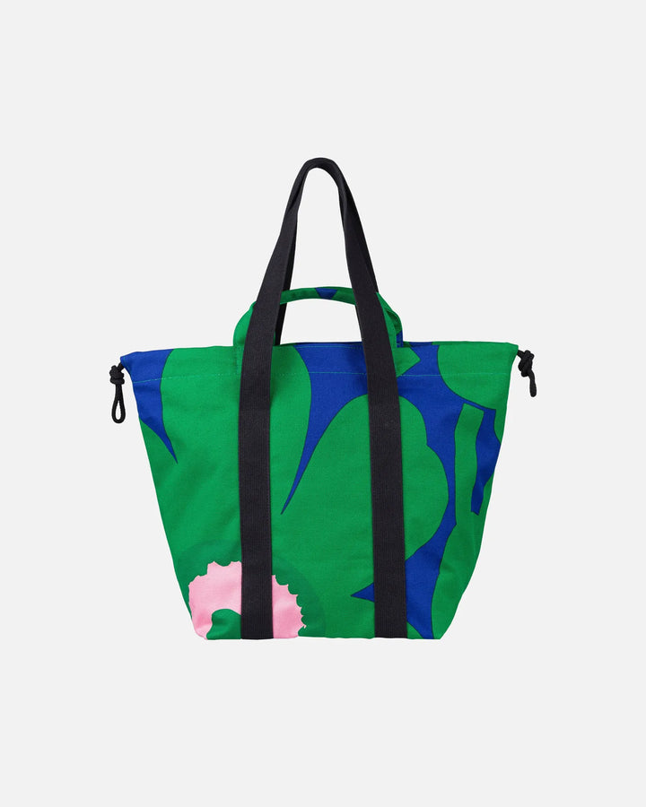 Unikko Tote Bag, Green/Blue/Pink