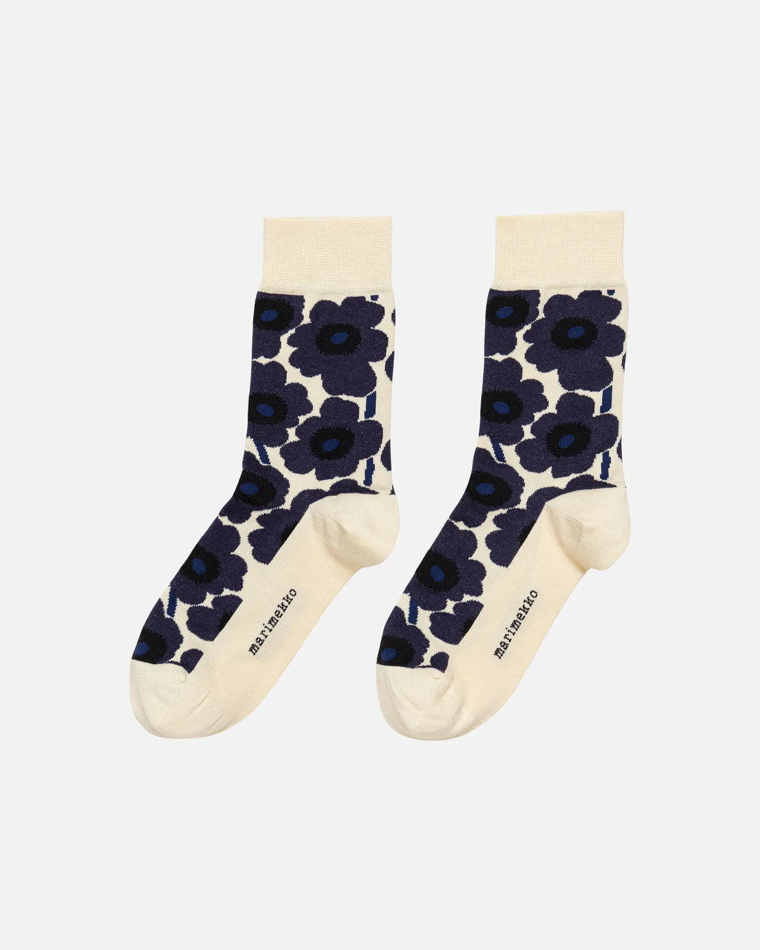Kirmailla Unikko Socks, Off White/ Navy
