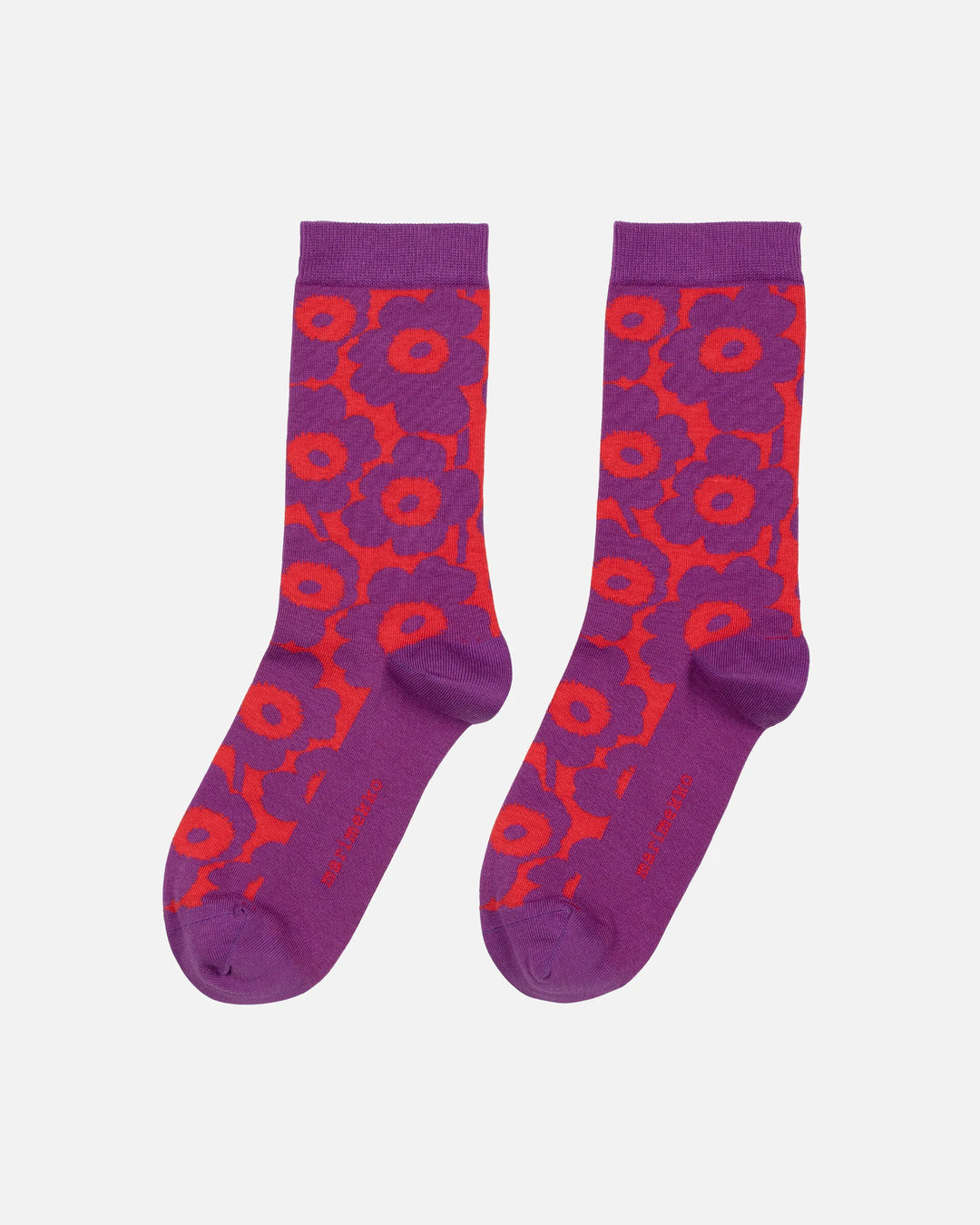 Linjaus Unikko Socks | Red, Purple