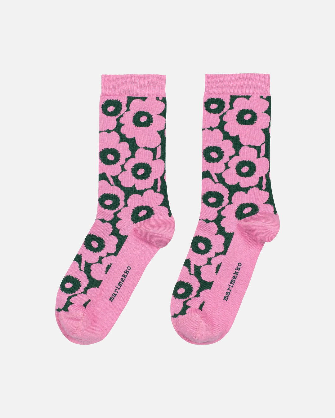 Linjaus Unikko Socks | Green, Pink