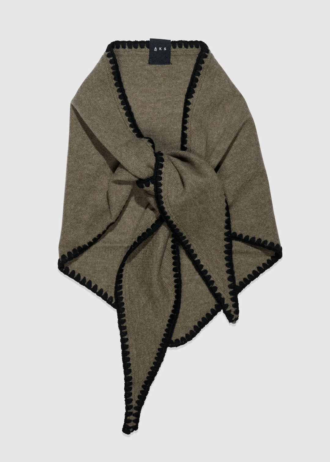 Mina Merino Wool Scarf | Taupe, Black