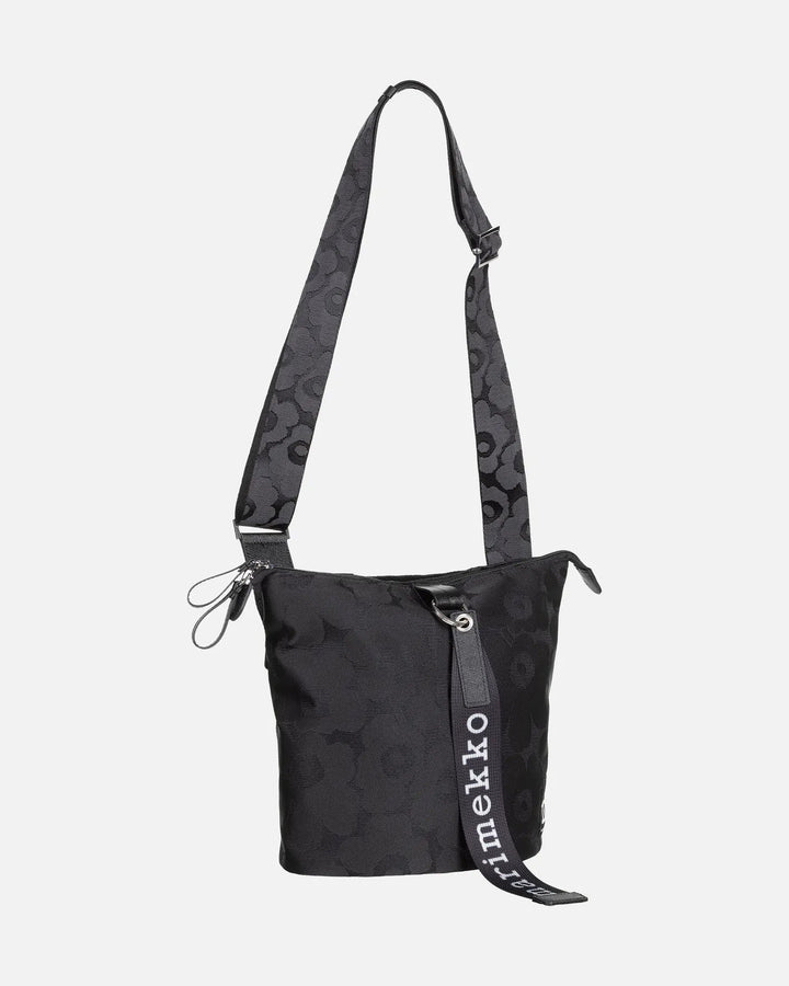 Carry All Shoulder Bag | Black Unikko - pirkko. Marimekko