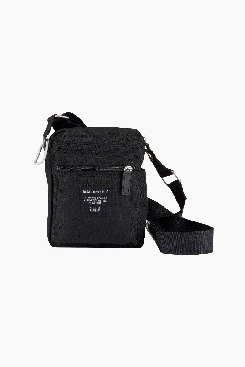 Marimekko Cash & Carry Shoulder Bag | Black - pirkko.