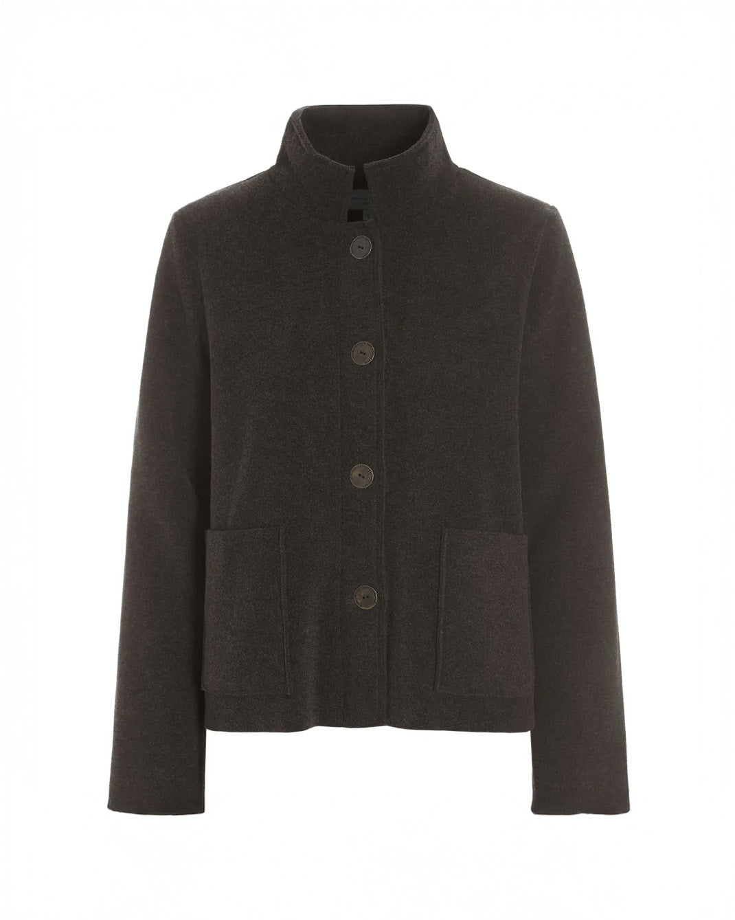 Henriette Italian Fleece Jacket | Dark Chocolate