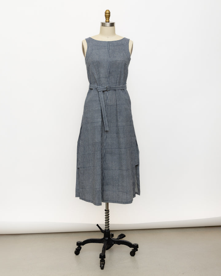 Jan M Lou Block Print Cotton Sleeveless Dress