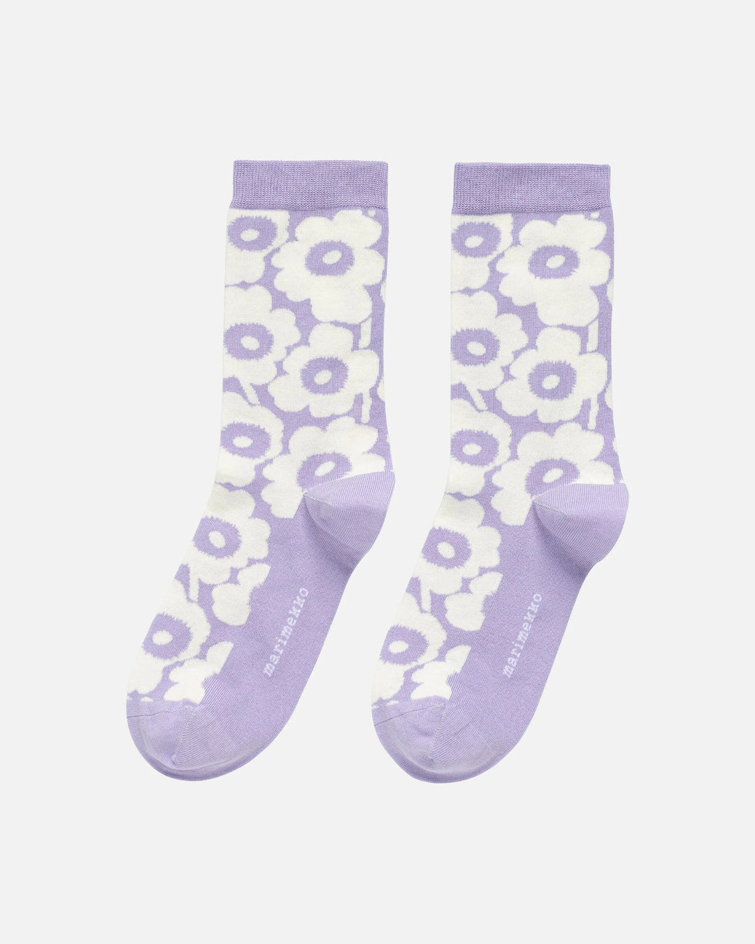 Linjaus Unikko Socks | Lilac, White - pirkko. Marimekko