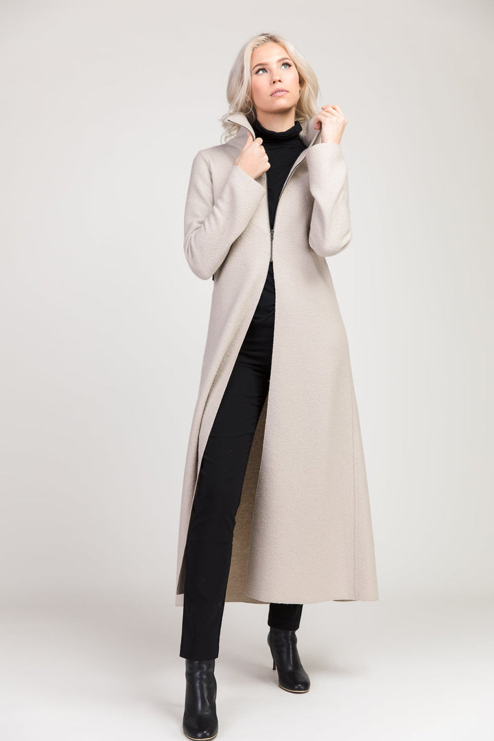 Loru Boiled Wool Coat, Pale - pirkko. Marja Rak