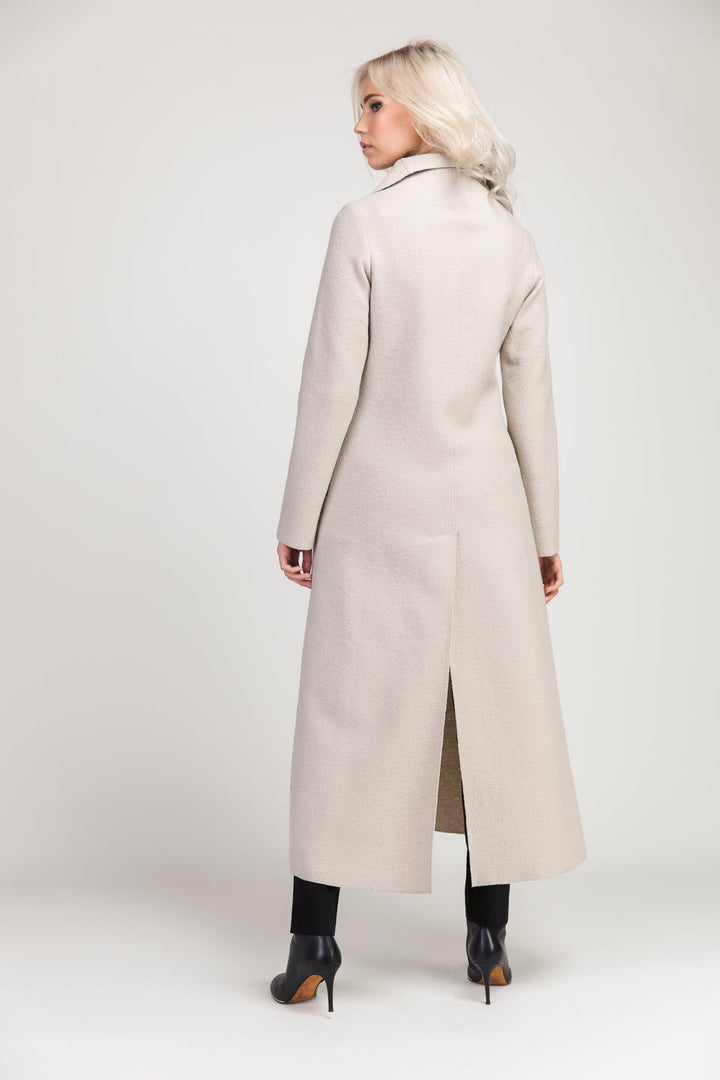 Loru Boiled Wool Coat, Pale - pirkko. Marja Rak