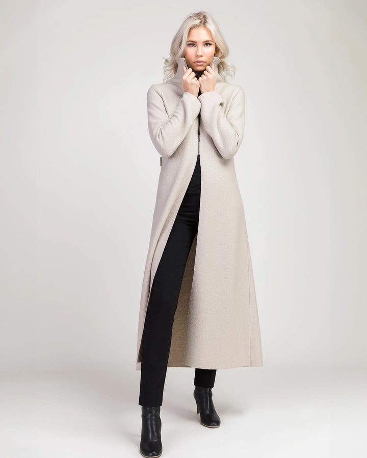 Marja Rak | Loru Boiled Wool Coat | Pale - pirkko. Marja Rak