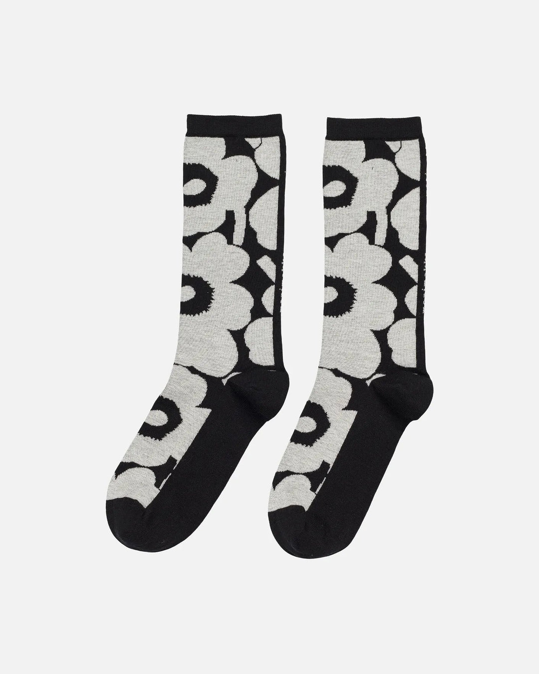 Pinnat Unikko Socks | Black, White - pirkko. Marimekko