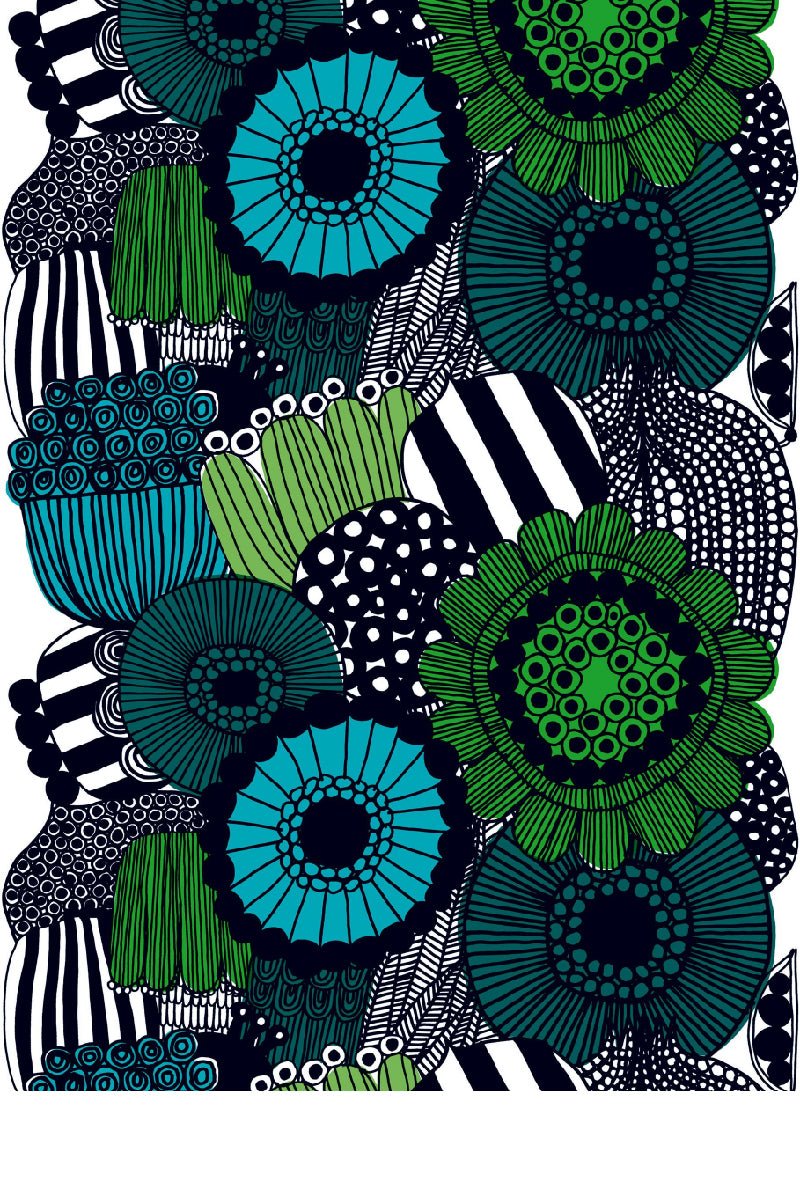 Siirtolapuutarha Cotton Fabric, 1 yd - pirkko. Marimekko