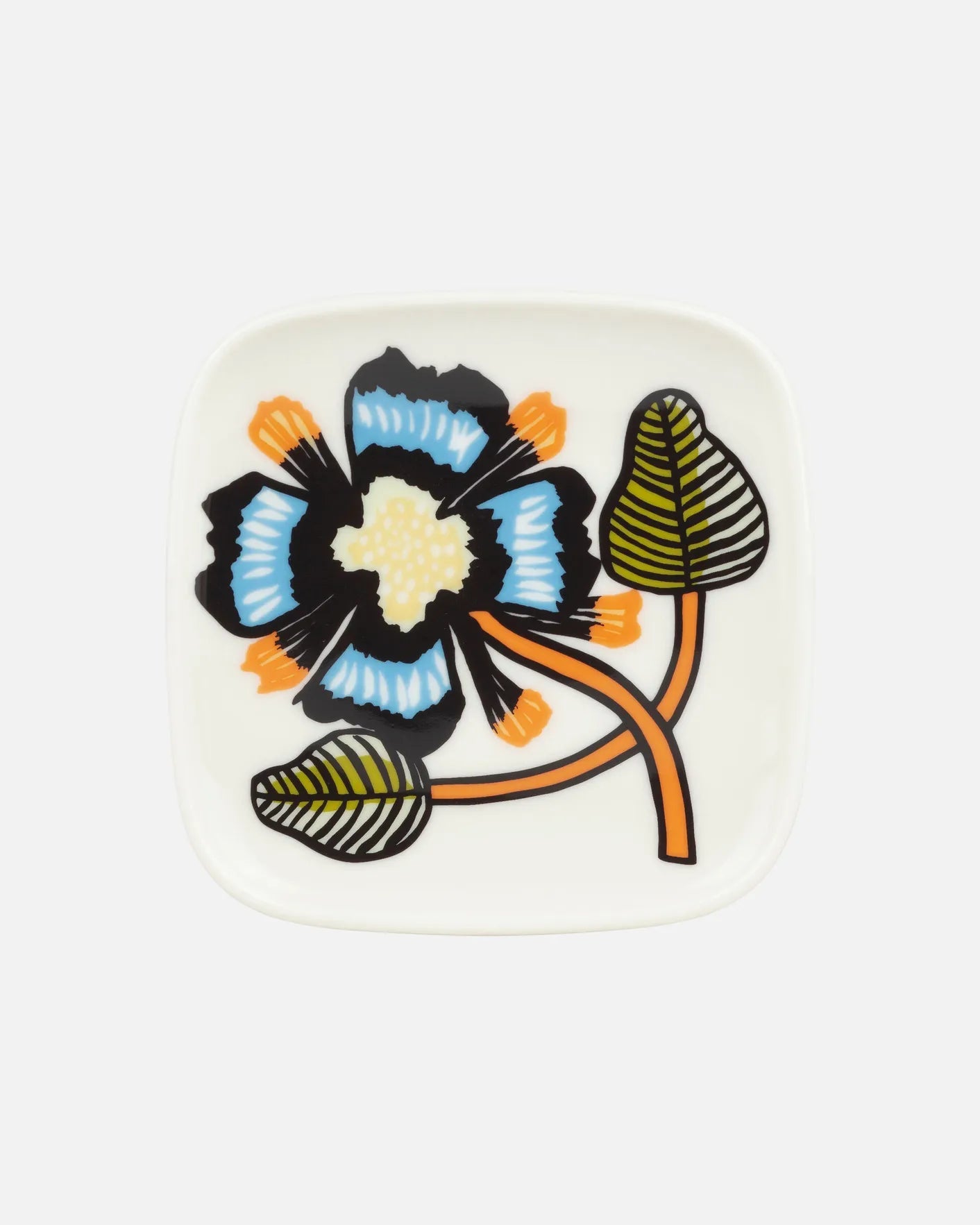 Marimekko Tiara Plate | Orange Green Multi | 4