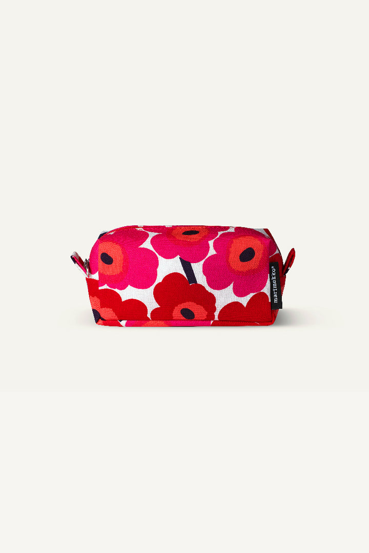 Tiise Unikko Cosmetic Bag, Red/White