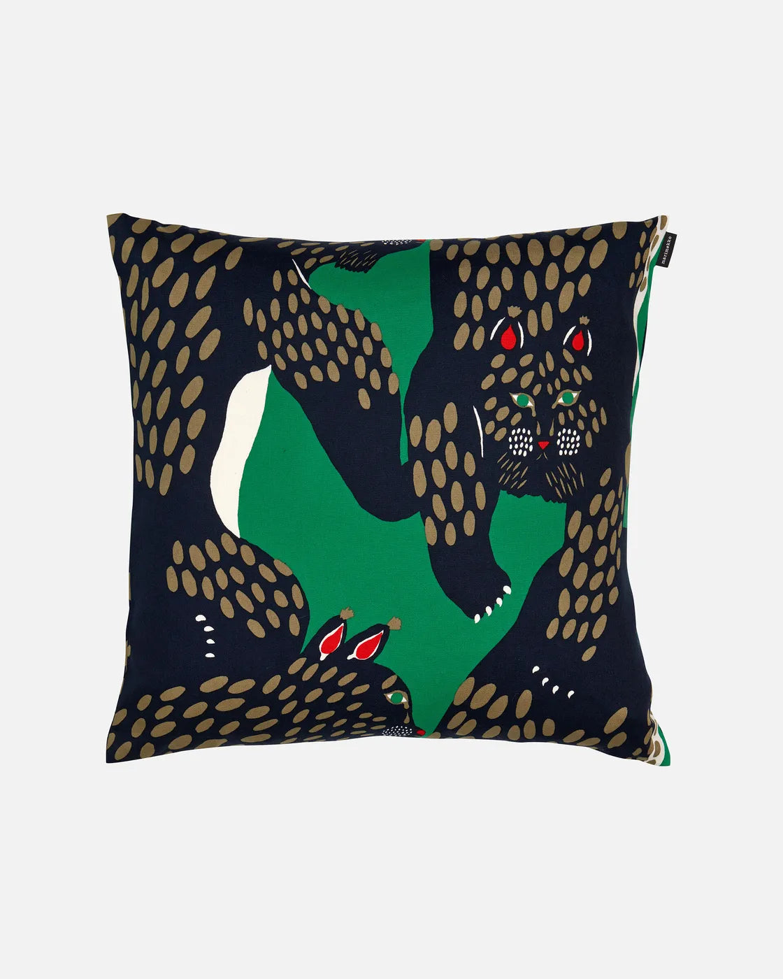 Ilves Cushion Cover, Green/Dark Navy.  20 x 20