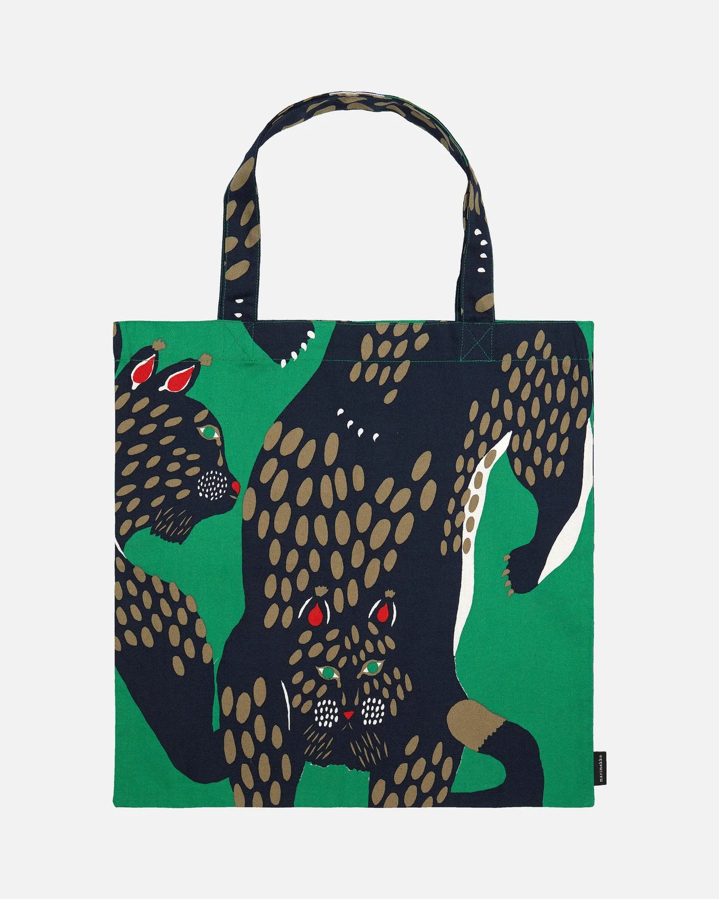 Ilves Cotton Panama Bag. Dark Navy/Green