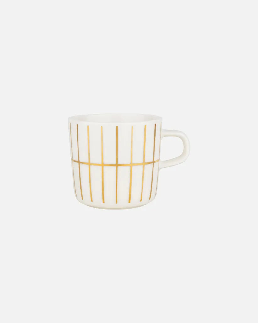 Tiiliskivi Coffee Cup, 6.7 oz. White/Gold