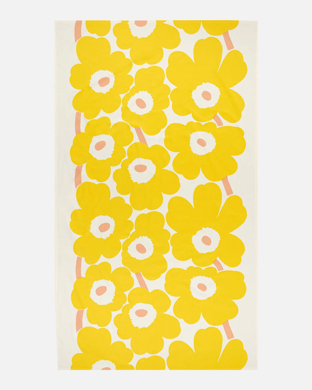 Unikko Tablecloth Yellow/ Off 53" x 98"