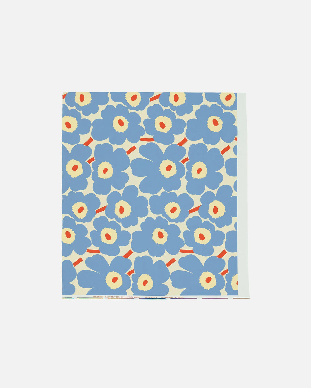 Pieni Unikko Outdoor Fabric | Off White, Light Blue, Red | 1 yd