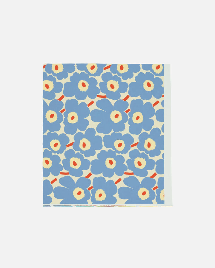 Pieni Unikko Outdoor Fabric | Off White, Light Blue, Red | 1 yd