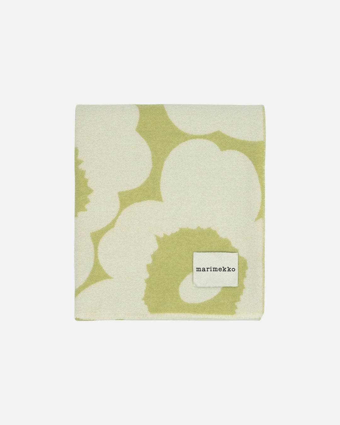 Unikko Wool Throw | Pear Green, Off White | 51" x 71"