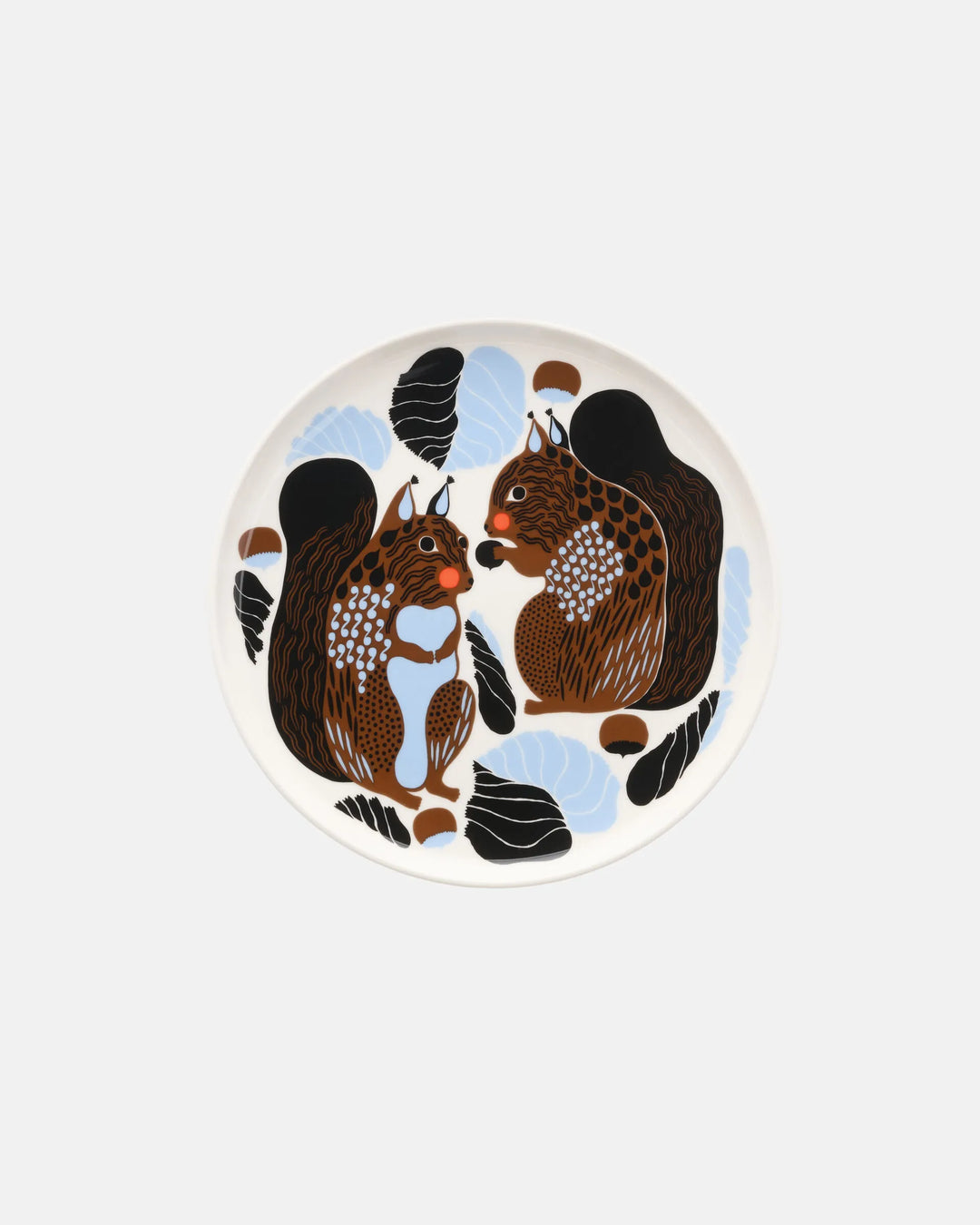 Kurre Salad Plate | Blue, brown | 8"