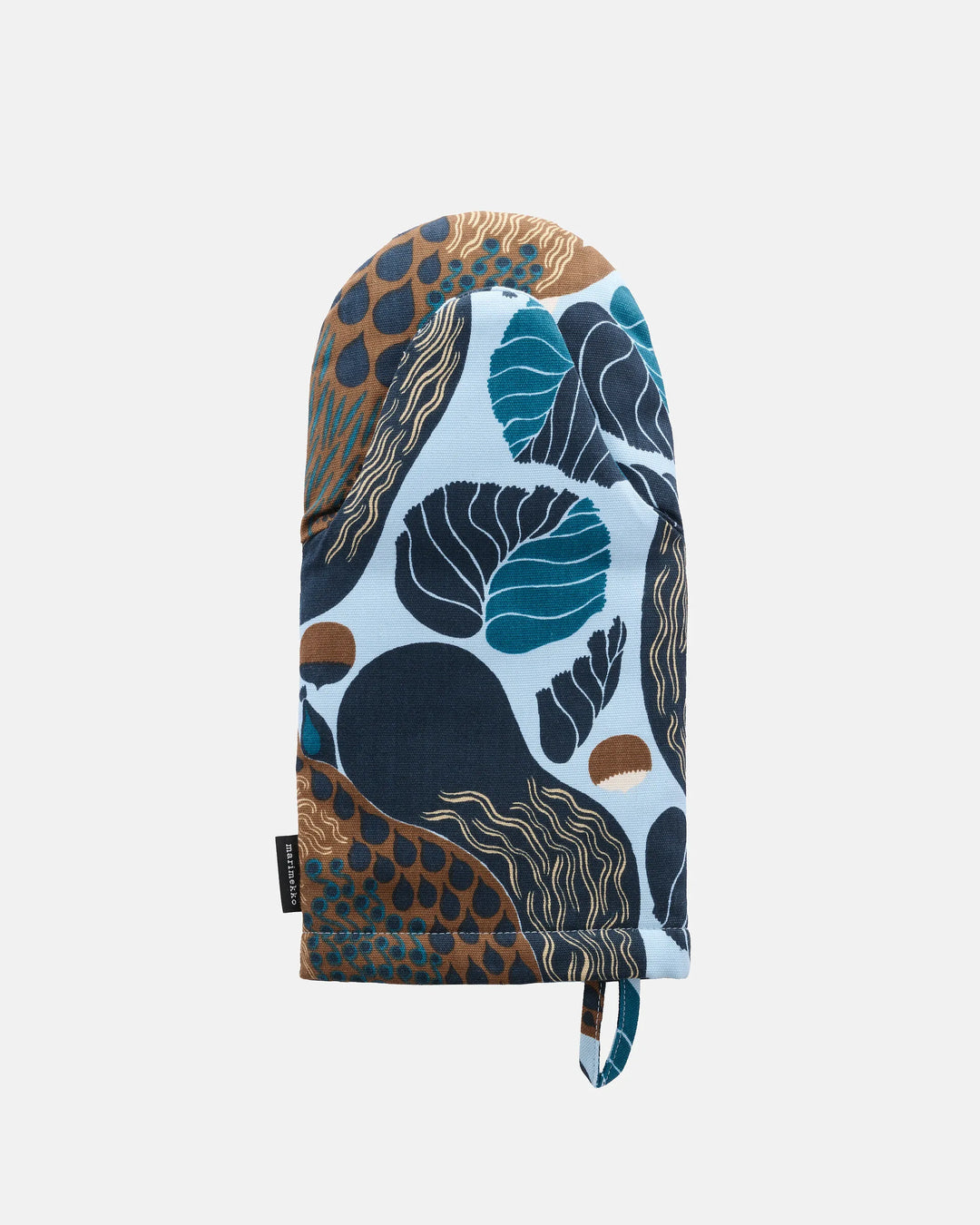 Pieni Kurre Ovenmitten | Blue, Brown Multi