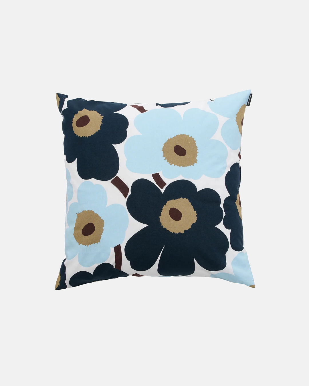 Unikko Canvas Cushion Cover | 20"x20" |  Off-white, Blue Multi