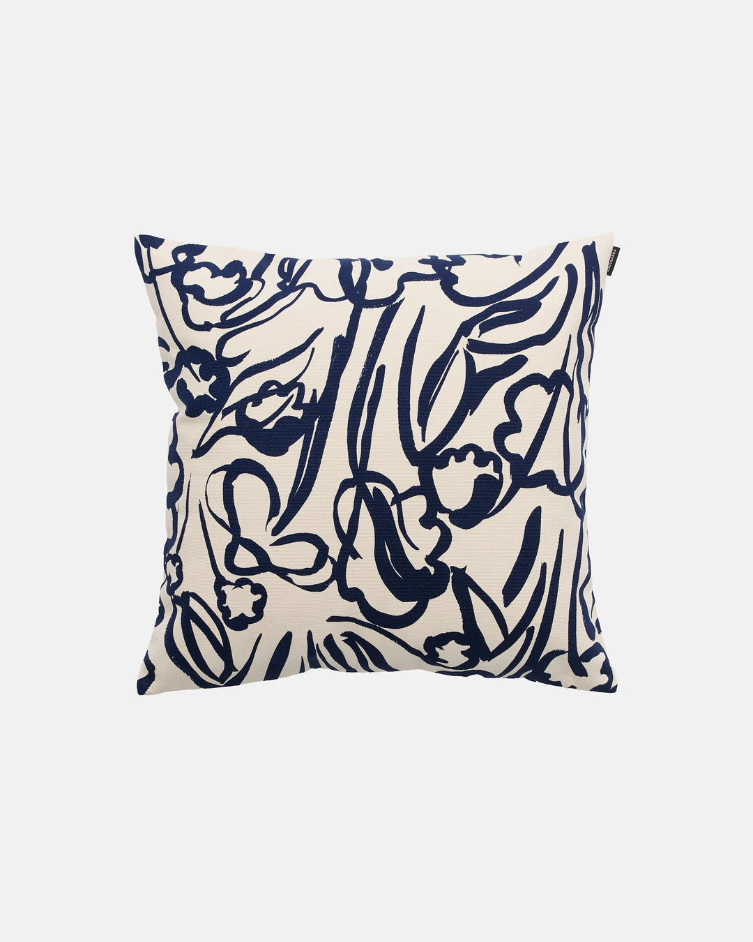 Ensikukat Canvas Cushion Cover | 20"x20" | Blue Black, Off-white
