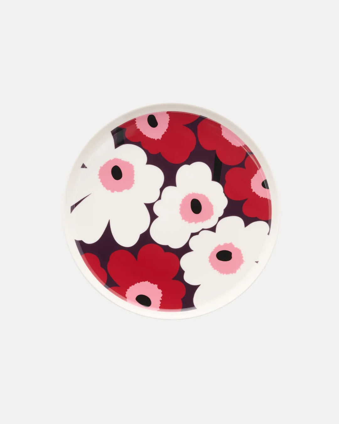 Unikko Dinner Plate | Plum, Cranberry, Pink | 10"