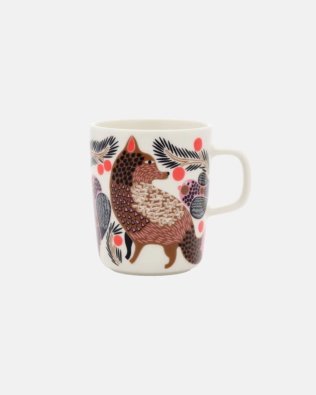 Ketunmarja Mug | 8.5 oz | White, Brown