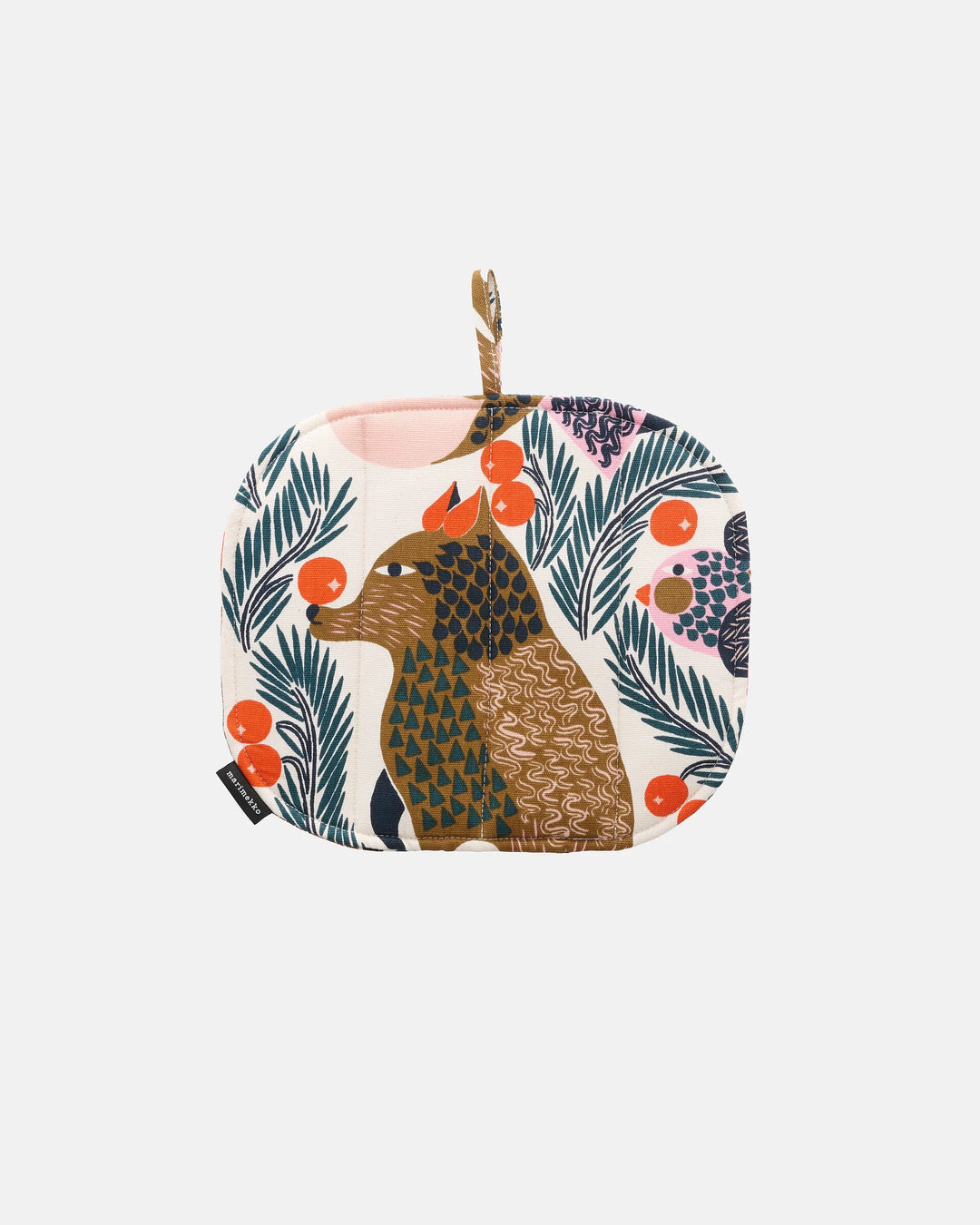Ketunmarja  Pot Holder | Brown Pink  Multi