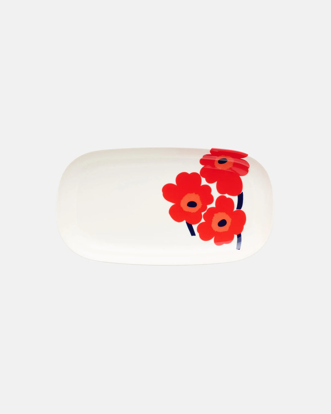 Unikko Serving Plate | White | 12.5" x 6.75"