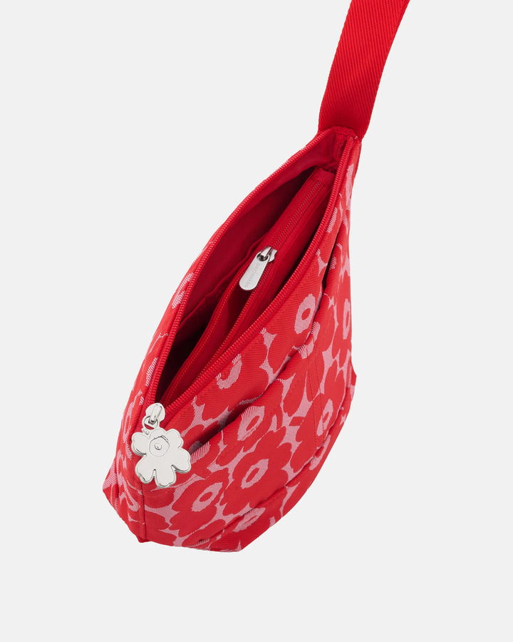 Mini Unikko Toisto Cosmetic Bag | Pink, Red Jacquard