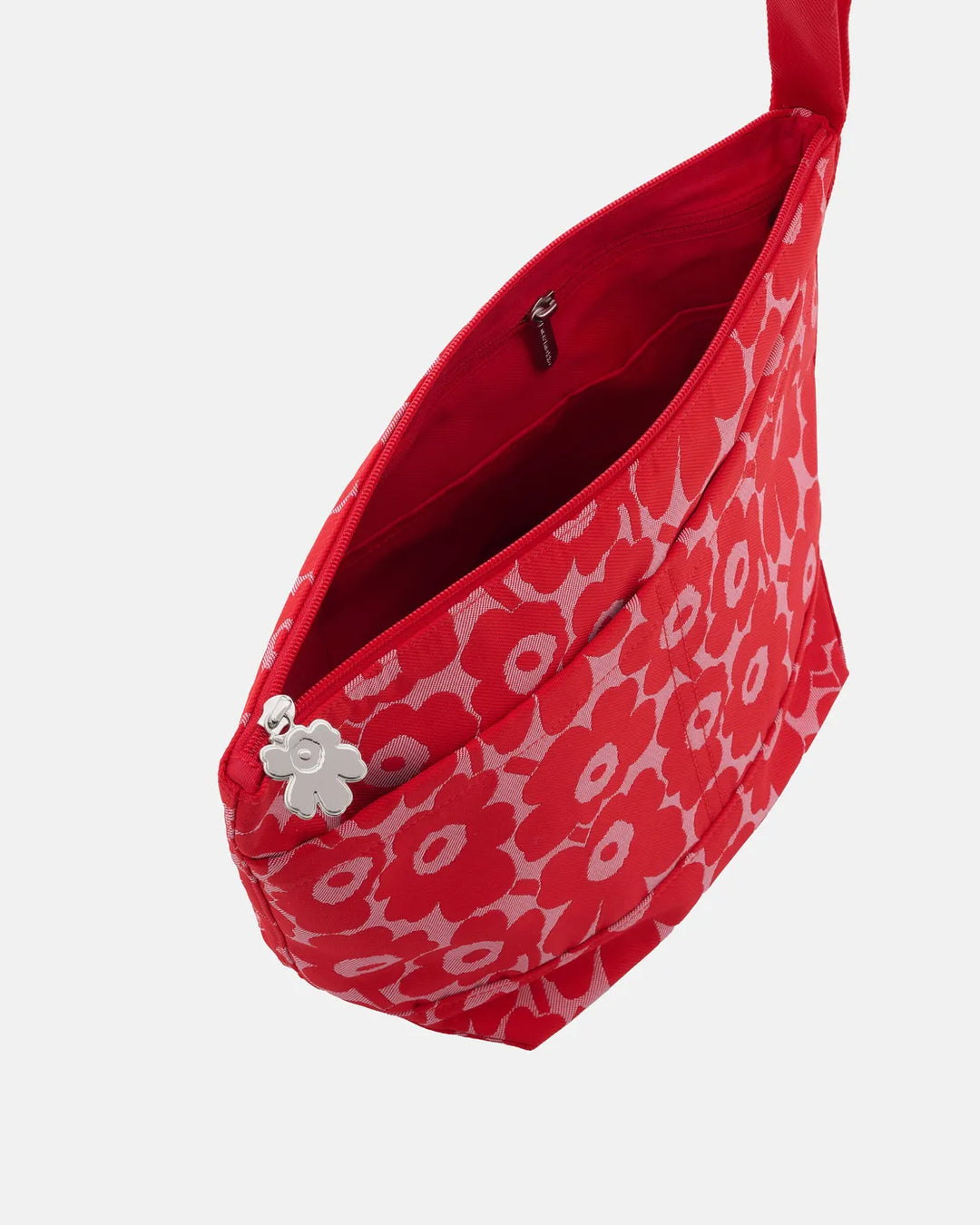 Mini Unikko Taajuus Cosmetic Bag | Pink, Red Jacquard