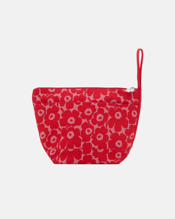 Mini Unikko Taajuus Cosmetic Bag | Pink, Red Jacquard