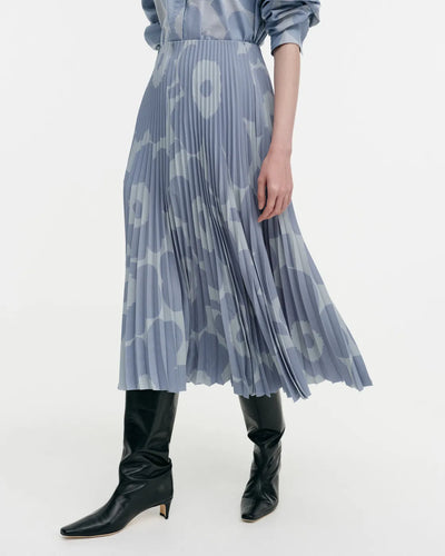 Kyllikki Unikko Pleated Skirt, Light Blue