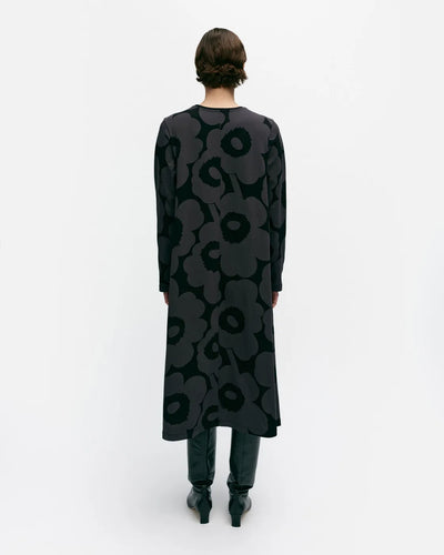 Lehtokielo Black/Grey Unikko Jersey A-Line Dress
