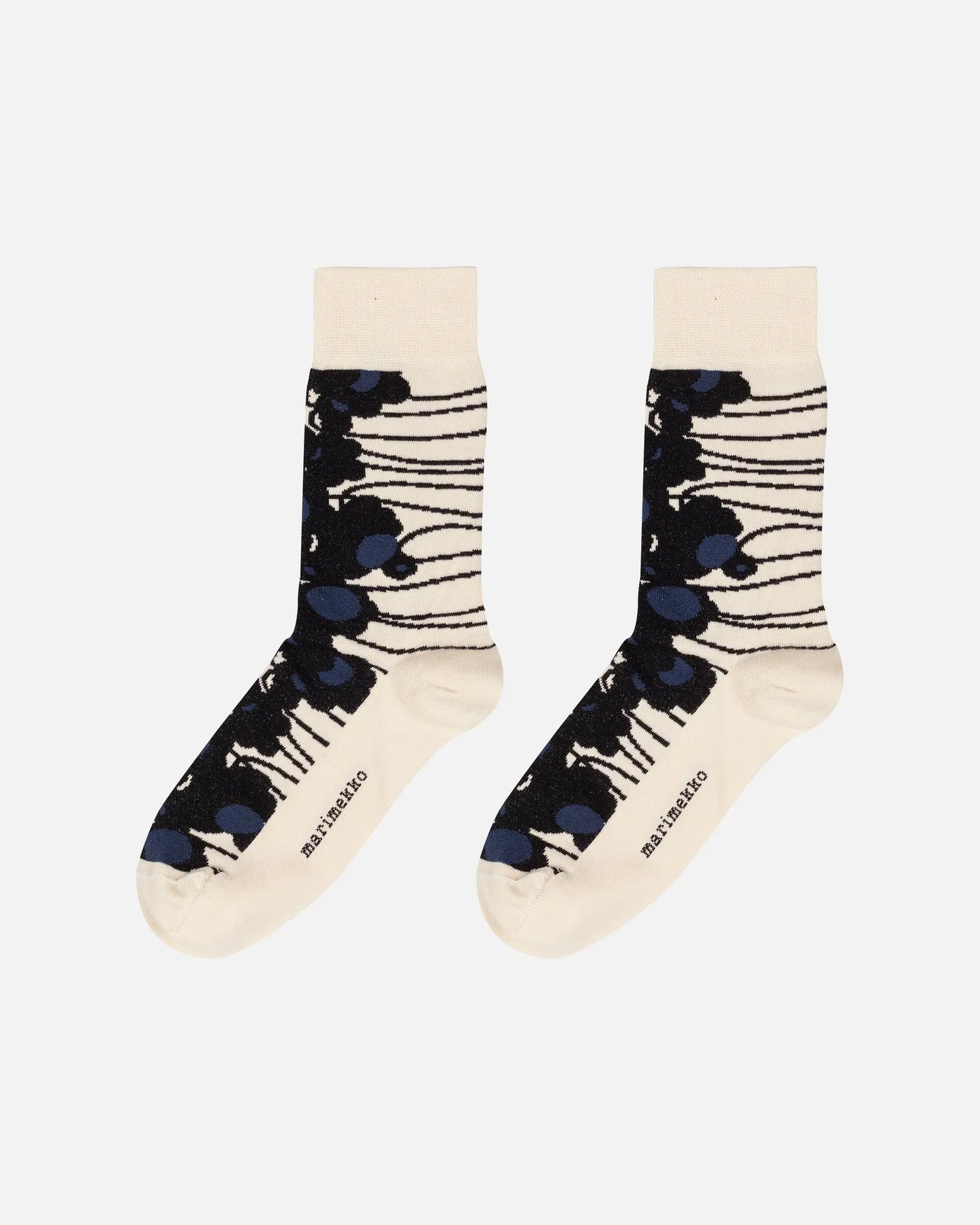 Kasvaa Lammet Socks, Off White/ Dark Blue