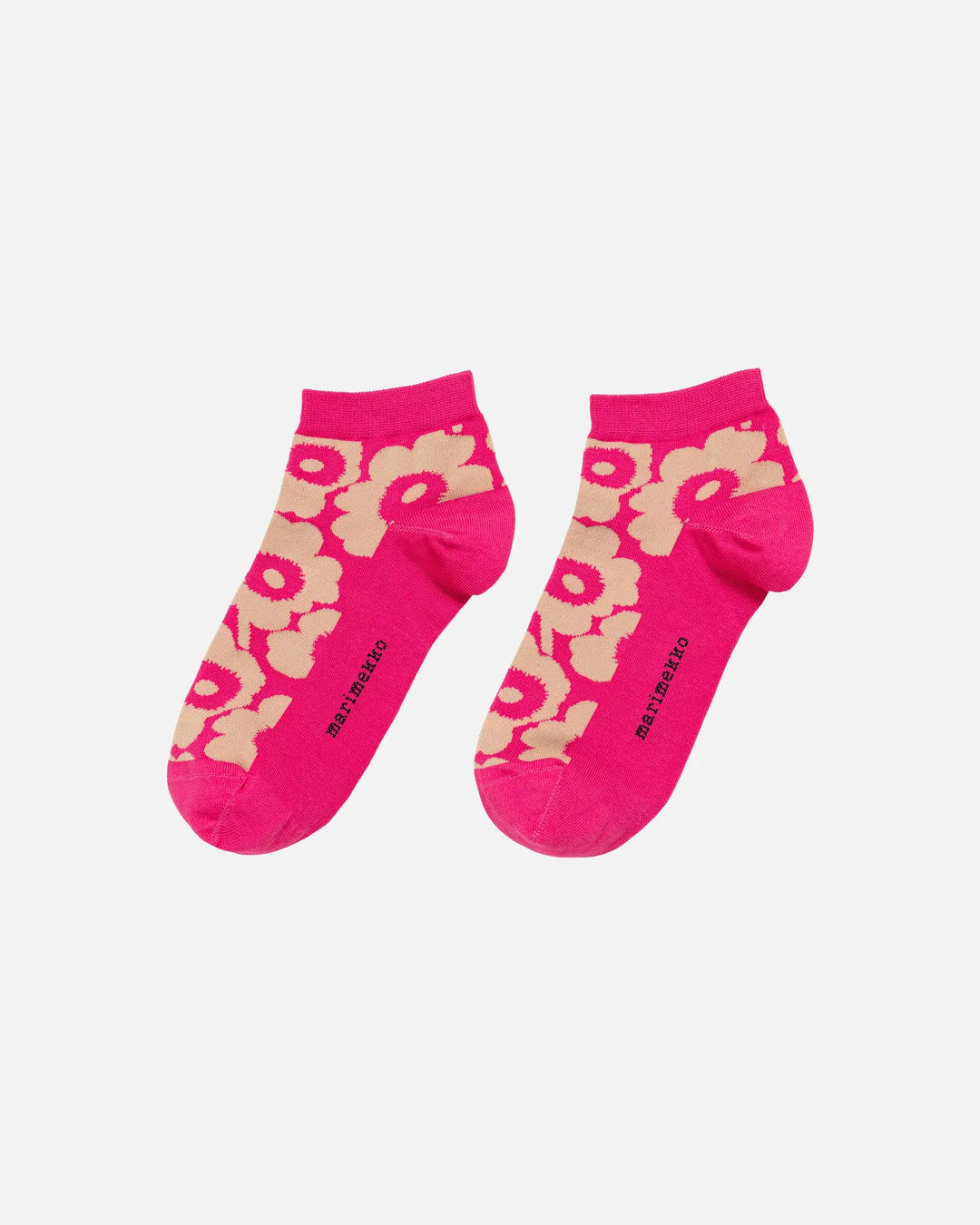 Rasu Unikko Socks, Fuchsia/ Beige