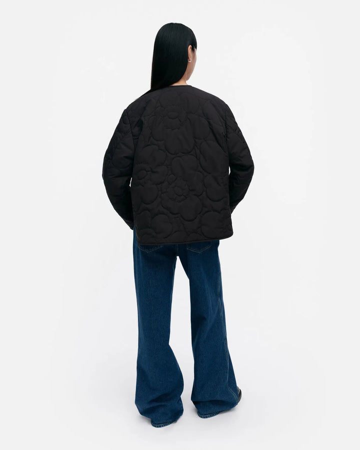 Kapseli Piirto Unikko Lightweight Quilted Jacket | Black