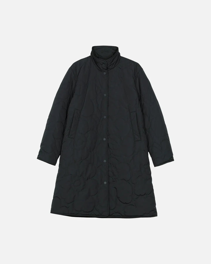 Keramika Piirto Unikko Lightweight Quilted Coat | Black