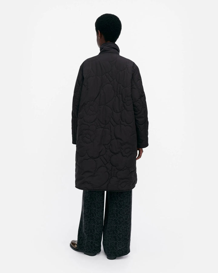 Keramika Piirto Unikko Lightweight Quilted Coat | Black
