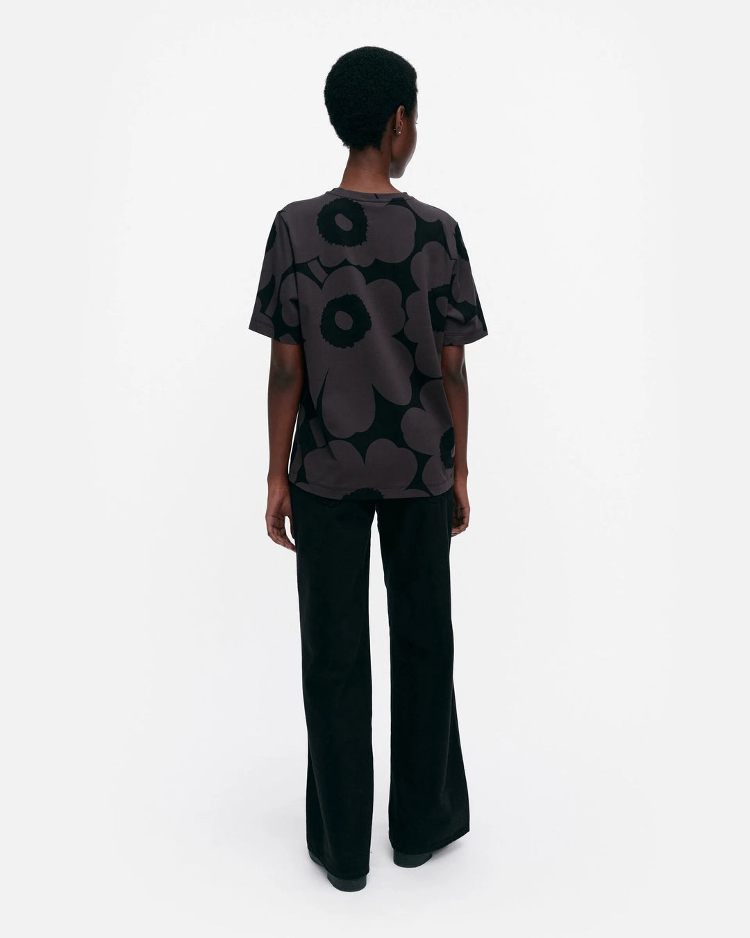 Tunnit Unikko Cotton T | Black, Dark Grey
