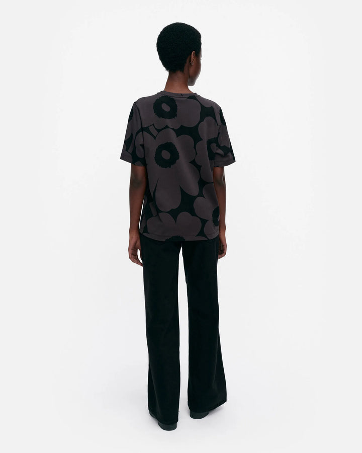 Tunnit Unikko Cotton T | Black, Dark Grey