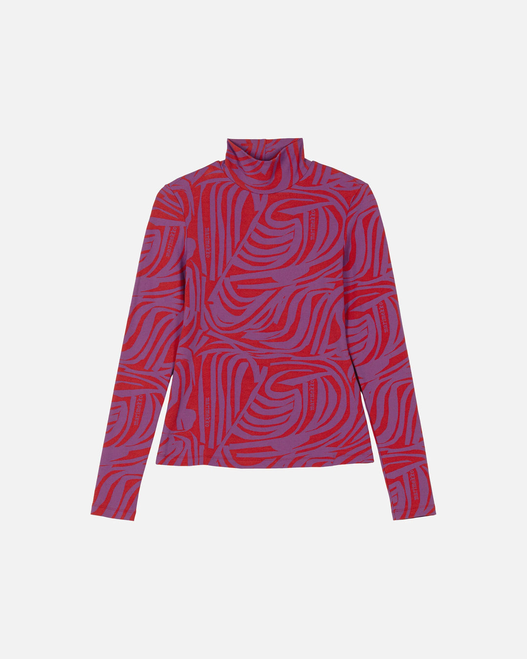 Jäkälä Jokuraita Jersey Turtleneck | Red, Purple