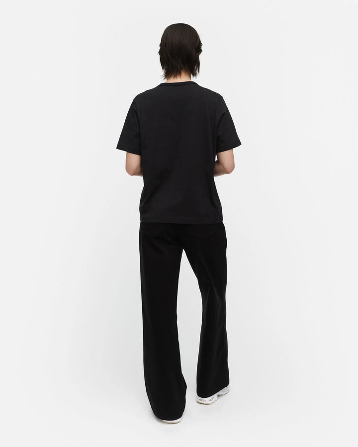 Erna Unikko Short Sleeve Boxy T-Shirt | Black, Grey