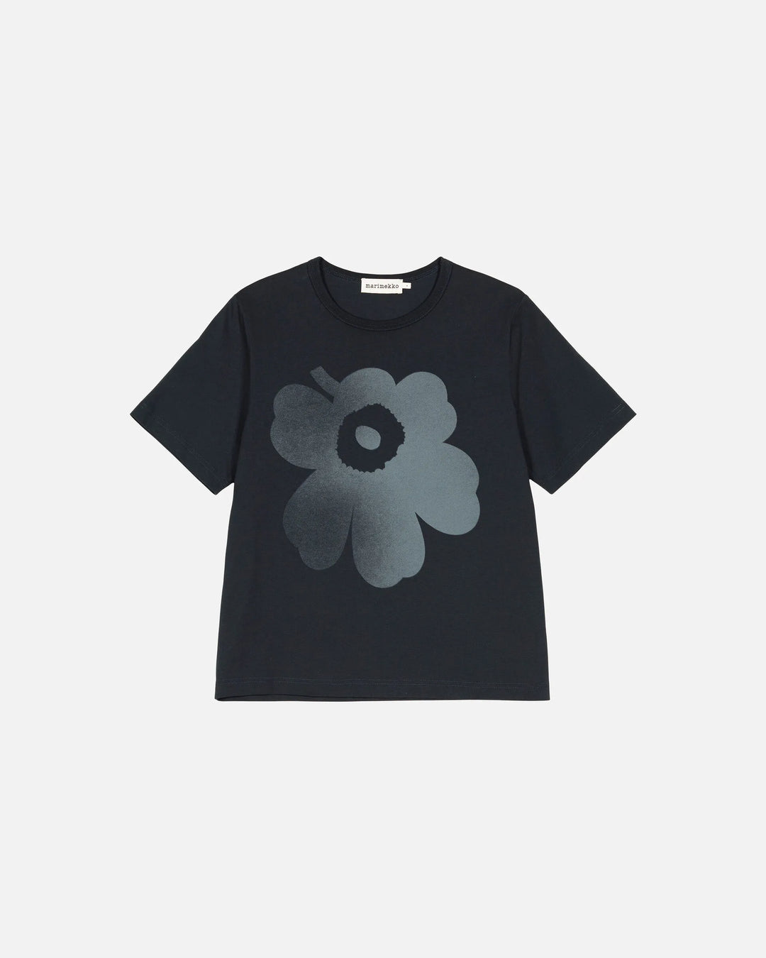 Erna Unikko Short Sleeve Boxy T-Shirt | Black, Grey