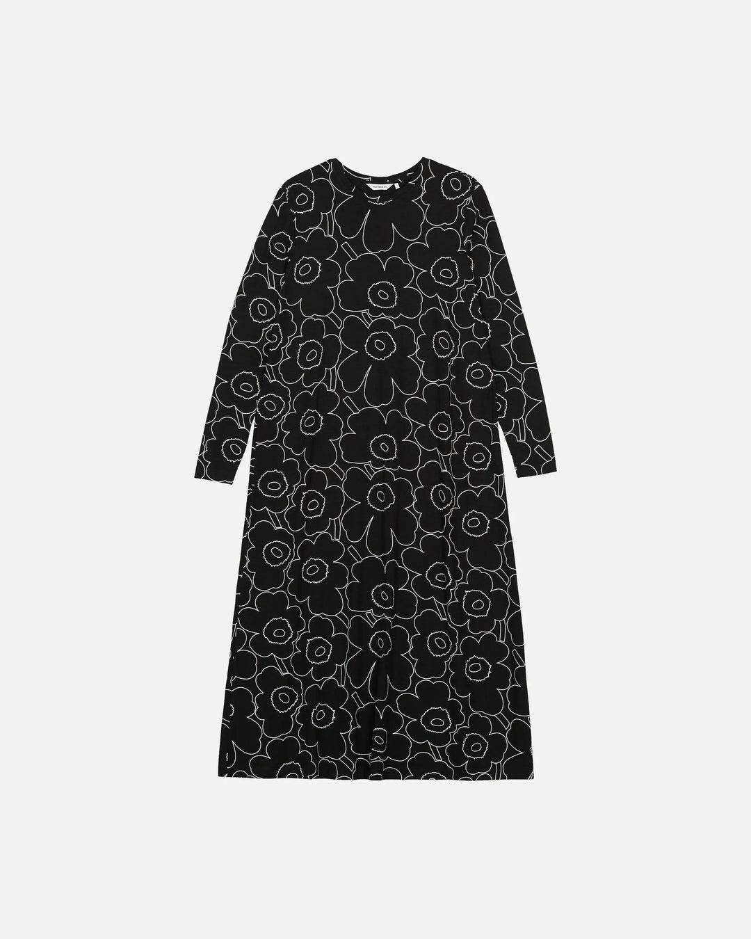 Kolmin Piirto Unikko Long Sleeve Midi Dress| Black ,White