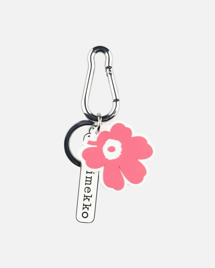 Aallokas Unikko Keychain | Pink, White